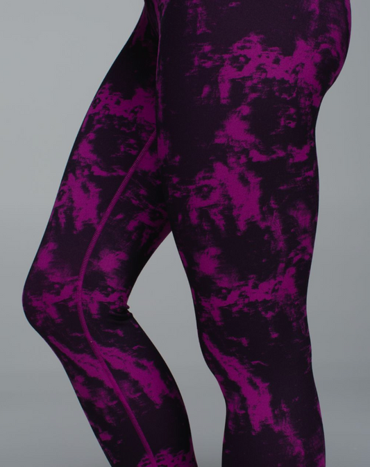 Lululemon Wunder Under Crop II 21.5" Inseam Full-On Luon Breezie Regal Plum Black Sz4