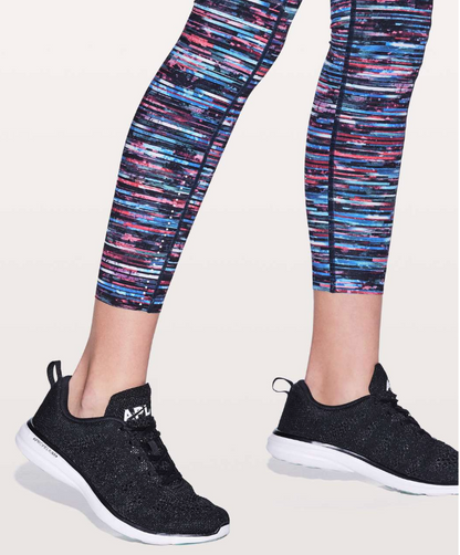 Lululemon Fast & Free 7/8 Tight II Nulux 25" Inseam Hinshu Alpine White Multi Sz 4