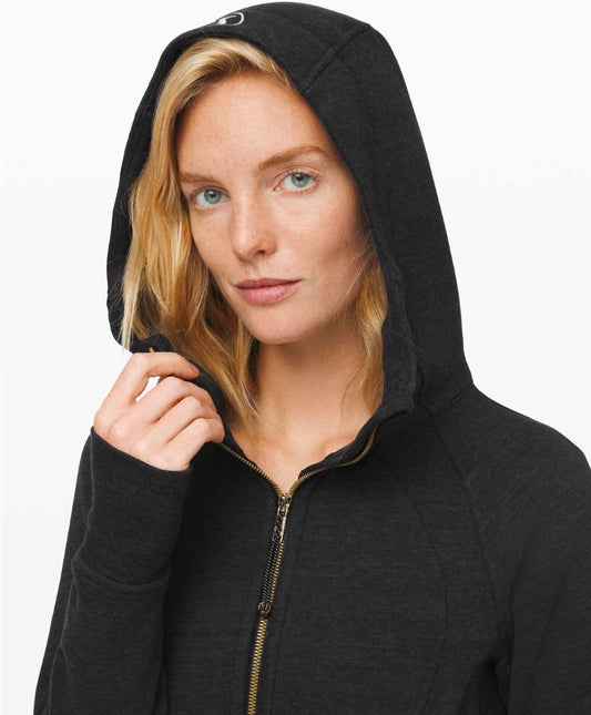 Lululemon Scuba Hoodie Light Full length Full zipper Black Sz 8
