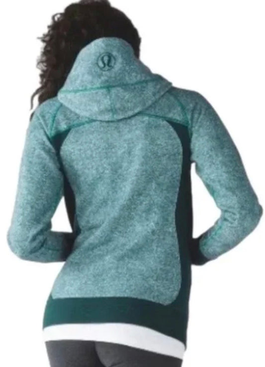 Lululemon Scuba Hoodie III Rio Sea Mist Deep Green Full Zip Size 12