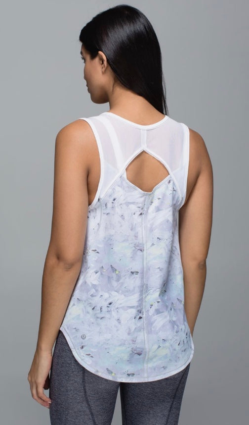 Lululemon Sculpt Tank Mini Blushed Illusion White Multi/White Sz 6