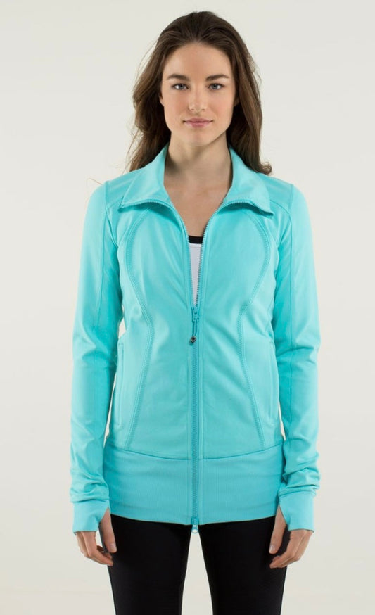 Lululemon Nice Asana Jacket Angel Blue Sz 10