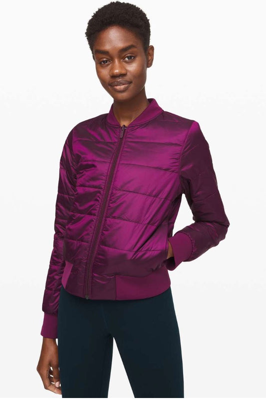 Lululemon Non Stop Bomber Reversible Marvel New Without Tag Sz 4