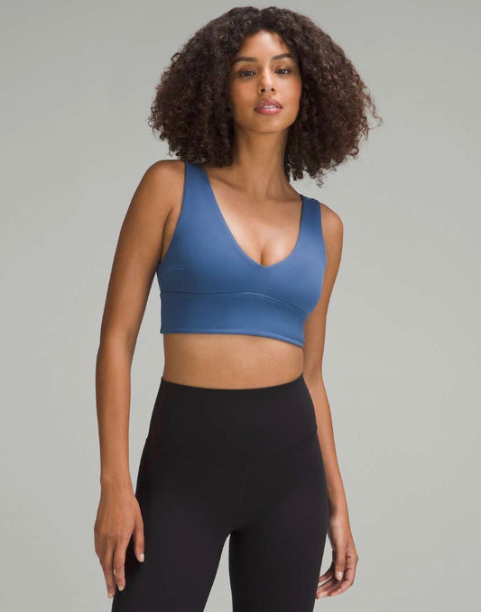 Lululemon Align V-Neck Bra Light Support, C/D Cup Pitch Blue Sz 10