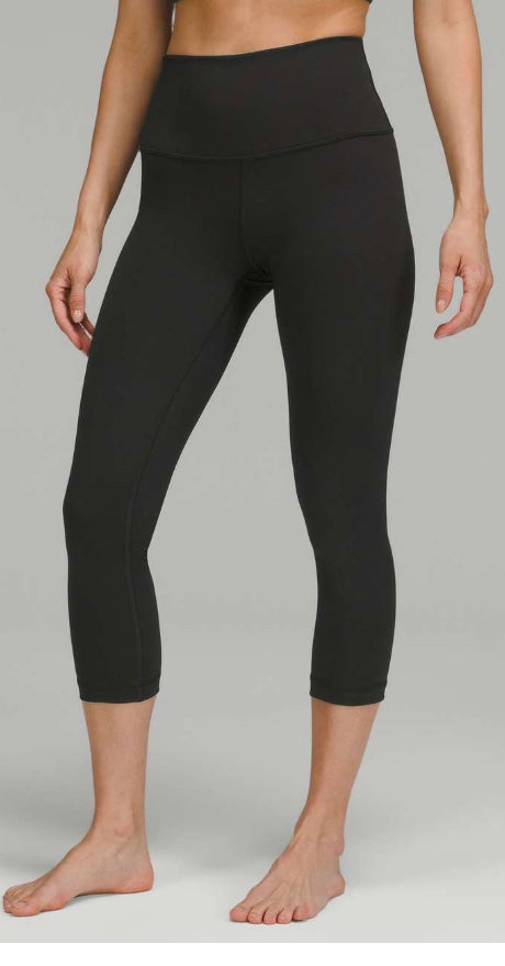 Lululemon Wunder Under High Rise Crop 21" Inseam Black Sz 10