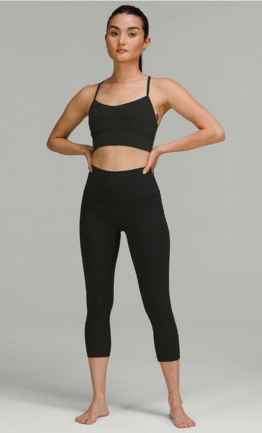 Lululemon Wunder Under High Rise Crop 21" Inseam Black Sz 10