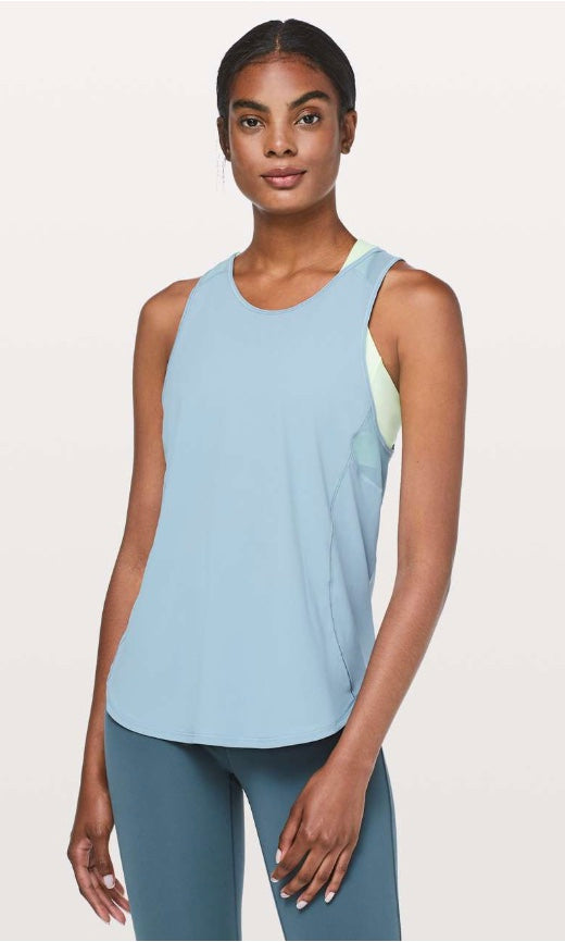 Lululemon Sculpt Tank II Cascade Blue Sz 10