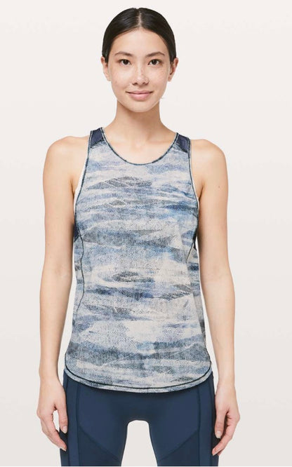 Lululemon Sculpt Tank II Mesh Scape Multi/True Navy Sz 8 Brand New With Tag