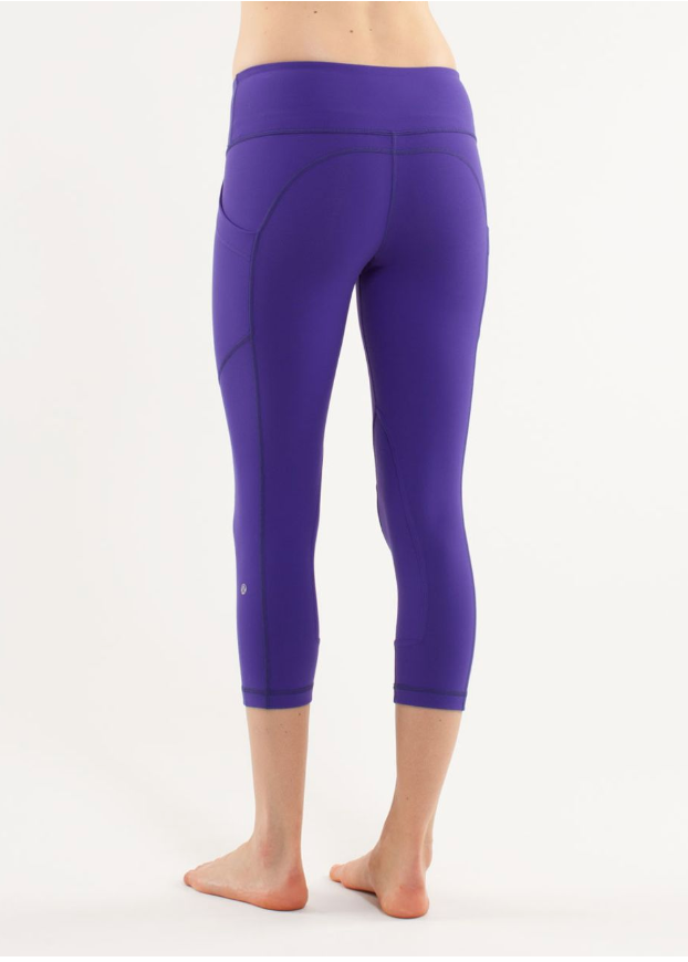 Lululemon VINTAGE Collectors Piece Polocrosse Crop 19" Inseam  Bruised Berry Sz 4