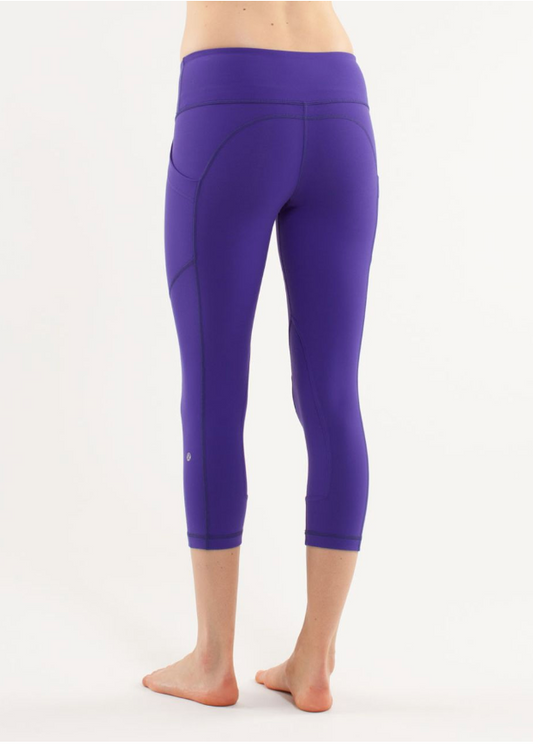 Lululemon VINTAGE Collectors Piece Polocrosse Crop 19" Inseam  Bruised Berry Sz 4