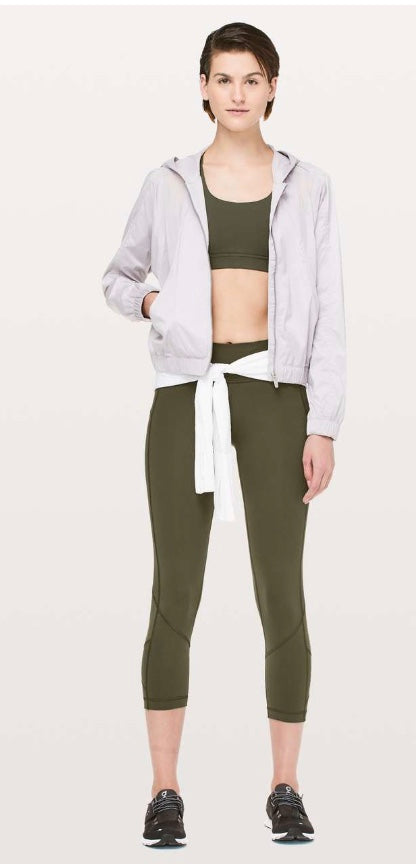 Lululemon Pace Revival Crop Full on Luxtreme 22” Inseam Dark Olive Sz 6 Brand New