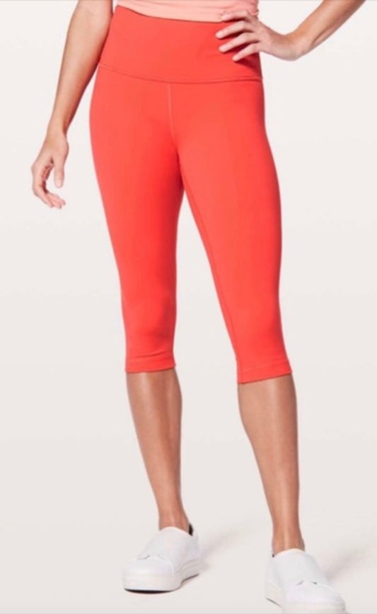Lululemon Align High-Rise Crop 21” Inseam Canyon Orange Sz 6