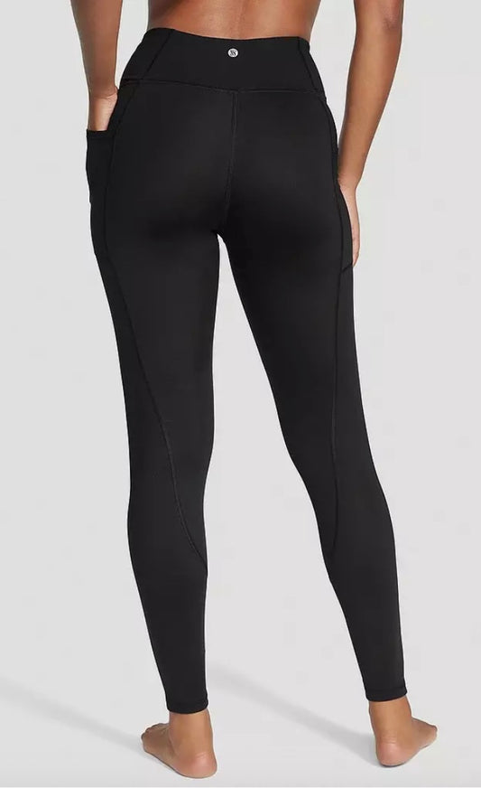 Victoria Secret VS Essential High Rise Pocket Leggings 25” Inseam Black 4/170/66A Sz SX Brand New