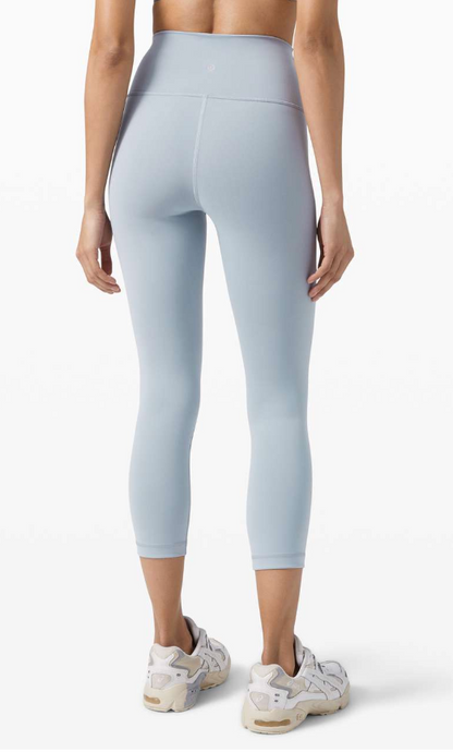 Lululemon Wunder Train High-Rise Crop 21" Inseam Chambray Sz 4