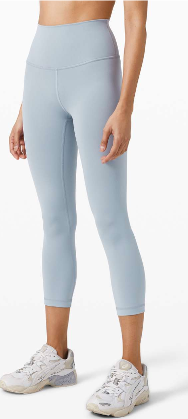 Lululemon Wunder Train High-Rise Crop 21" Inseam Chambray Sz 4