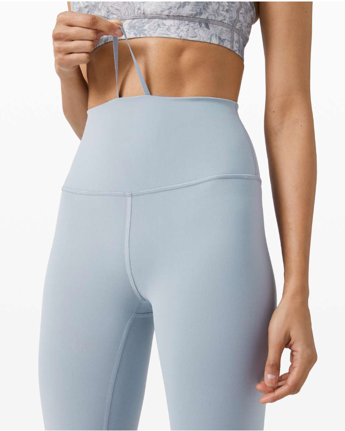 Lululemon Wunder Train High-Rise Crop 21" Inseam Chambray Sz 4