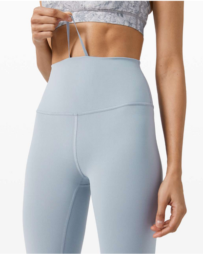 Lululemon Wunder Train High-Rise Crop 21" Inseam Chambray Sz 4