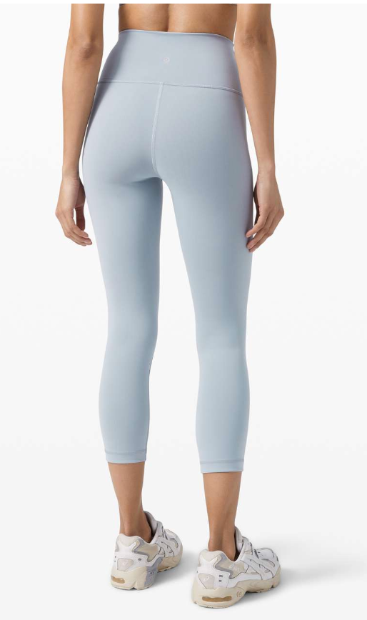 Lululemon Wunder Train High-Rise Crop 21" Inseam Chambray Sz 4