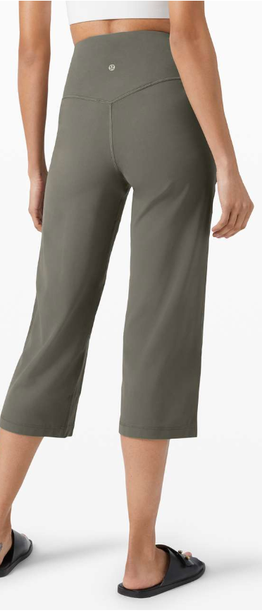 Lululemon Align Wide Legged Super High Rise Crop 23” Inseam Grey Sage Sz 6 Brand New Without Tag