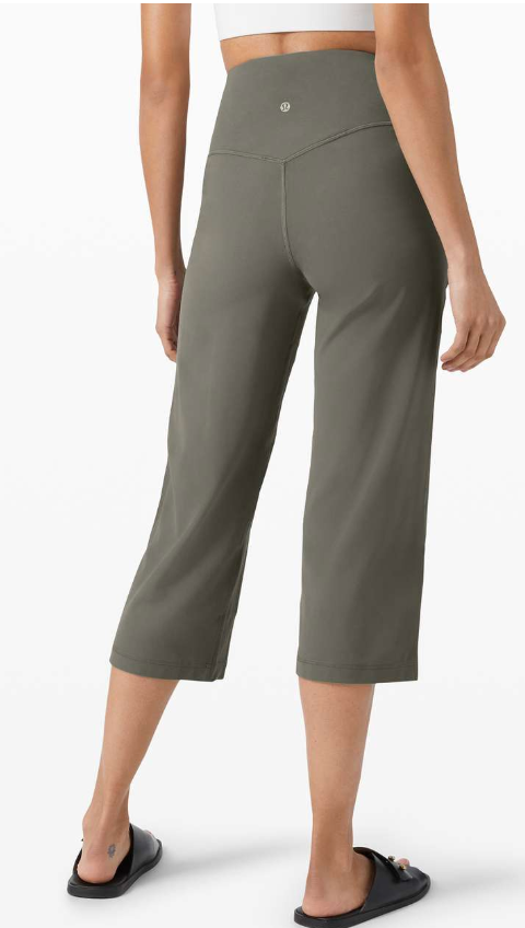 Lululemon Align Wide Legged Super High Rise Crop 23” Inseam Grey Sage Sz 6 Brand New Without Tag