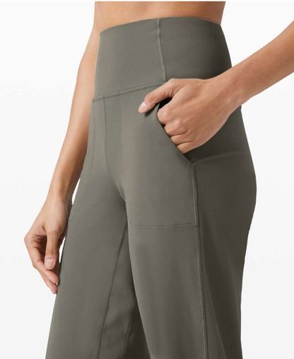 Lululemon Align Wide Legged Super High Rise Crop 23” Inseam Grey Sage Sz 6 Brand New Without Tag