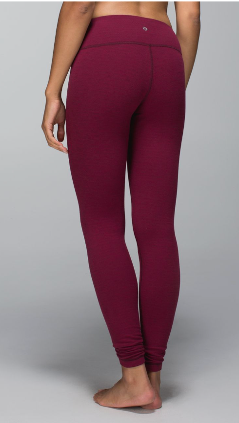 Lululemon Wunder Under Pant 31" Inseam Pique Rust Berry Bumble Berry Sz 6
