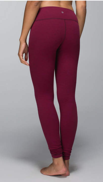 Lululemon Wunder Under Pant 31" Inseam Pique Rust Berry Bumble Berry Sz 6
