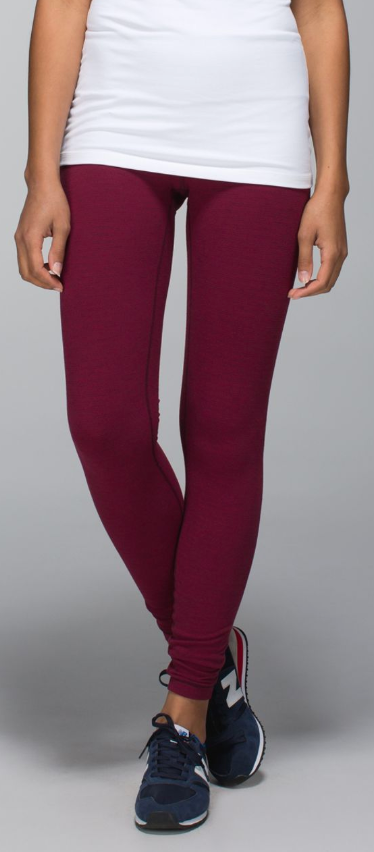 Lululemon Wunder Under Pant 31" Inseam Pique Rust Berry Bumble Berry Sz 6