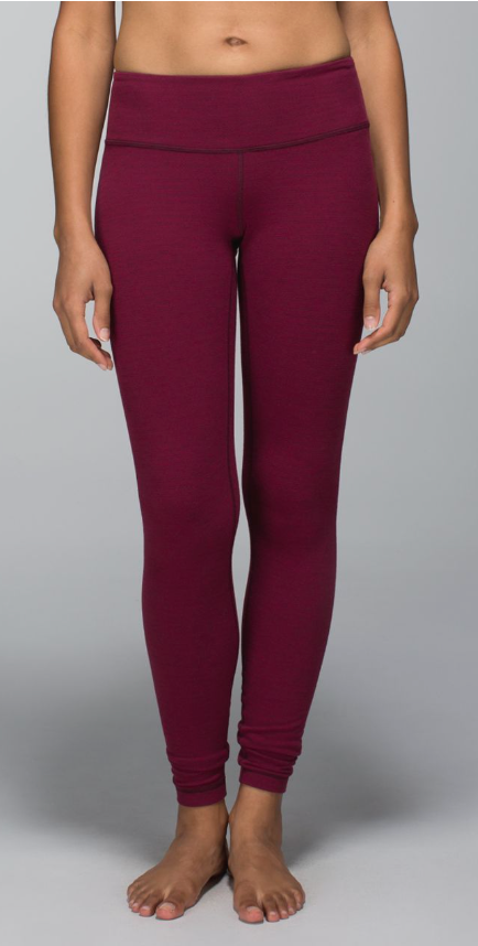 Lululemon Wunder Under Pant 31" Inseam Pique Rust Berry Bumble Berry Sz 6