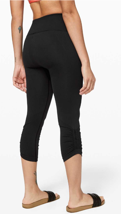 Lululemon Ebb To Street Crop 21" Inseam Black Sz 6