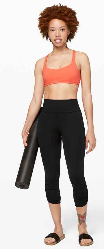 Lululemon Ebb To Street Crop 21" Inseam Black Sz 6