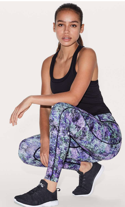 Lululemon Fast & Free 7/8 Tight II Nulux 25" Inseam Vivid Vision Multi Black Sz 6 Brand New