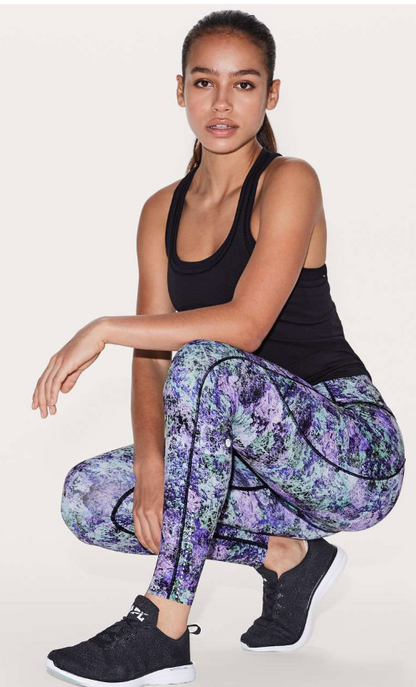 Lululemon Fast & Free 7/8 Tight II Nulux 25" Inseam Vivid Vision Multi Black Sz 6 Brand New