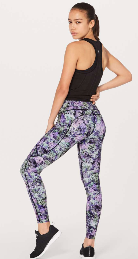 Lululemon Fast & Free 7/8 Tight II Nulux 25" Inseam Vivid Vision Multi Black Sz 6 Brand New