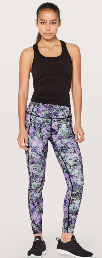 Lululemon Fast & Free 7/8 Tight II Nulux 25" Inseam Vivid Vision Multi Black Sz 6 Brand New
