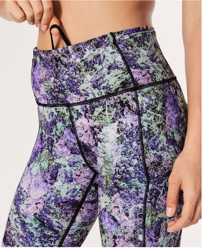 Lululemon Fast & Free 7/8 Tight II Nulux 25" Inseam Vivid Vision Multi Black Sz 6 Brand New
