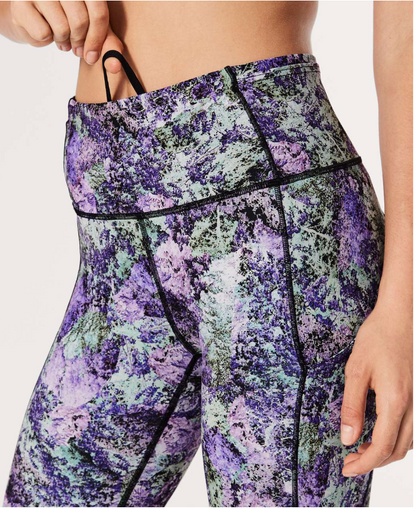 Lululemon Fast & Free 7/8 Tight II Nulux 25" Inseam Vivid Vision Multi Black Sz 6 Brand New