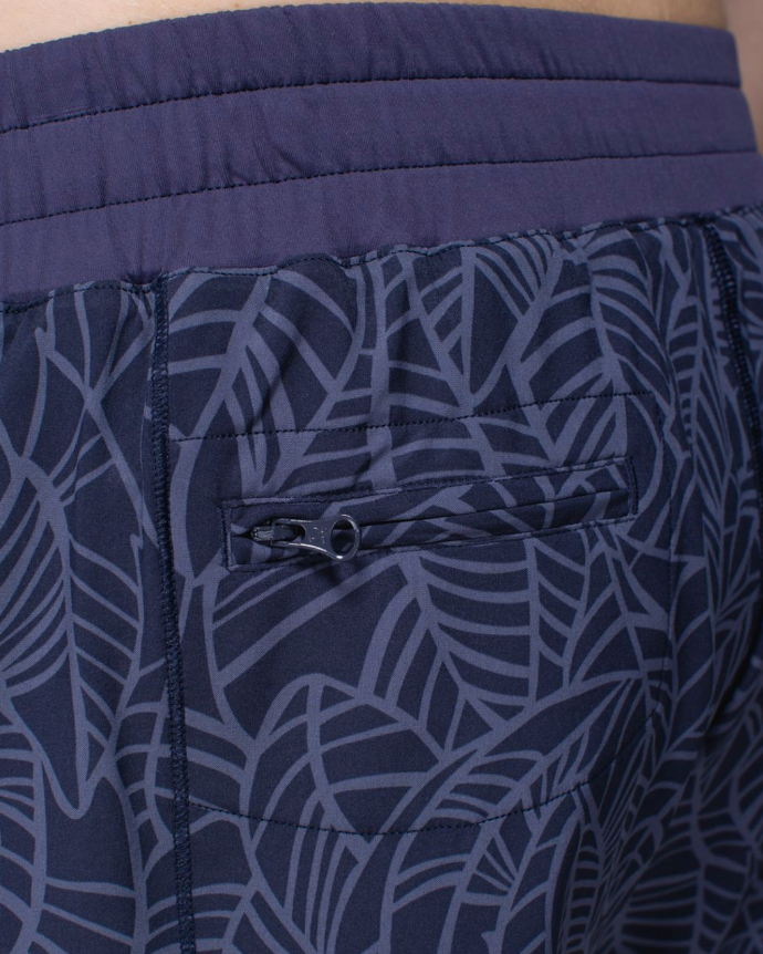 Lululemon Hotty Hot Short 2.5" Inseam Pretty Palm Cadet Greyvy/Cadet Blue Sz 6