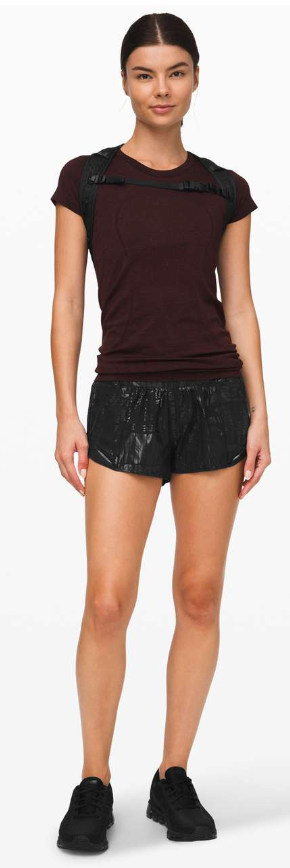 Lululemon Hotty Hot Short II 2.5" Inseam Manifesto 20YR Manifesto Foil Black Black Sz 6 Brand New