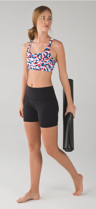 Lululemon Energy Bra Capoeira Multi/Seal Grey Sz 6