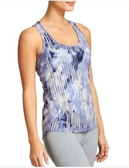 Razorback Athleta Blue Wailea Chi Tank‎ Top Sz Medium