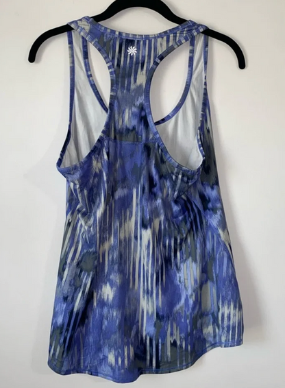 Razorback Athleta Blue Wailea Chi Tank‎ Top Sz Medium