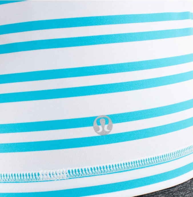 Lululemon Free To Be Tank Twin Stripe Spry Blue Sz 6