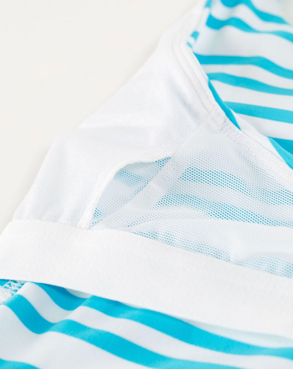 Lululemon Free To Be Tank Twin Stripe Spry Blue Sz 6