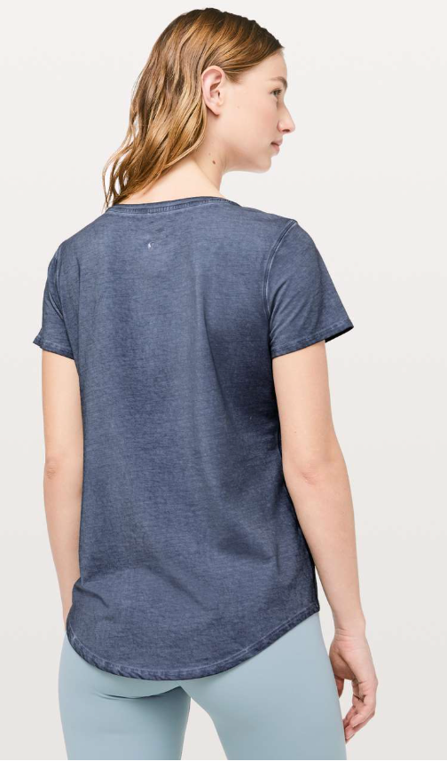 Lululemon Love Tee Fade Washed Moon Blue Sz 6