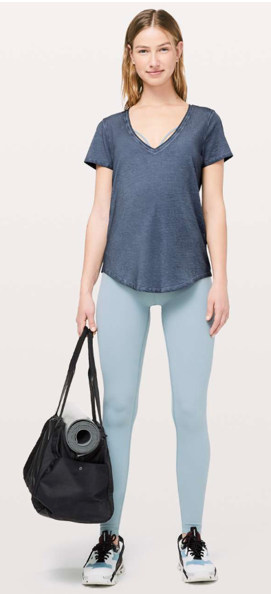 Lululemon Love Tee Fade Washed Moon Blue Sz 6