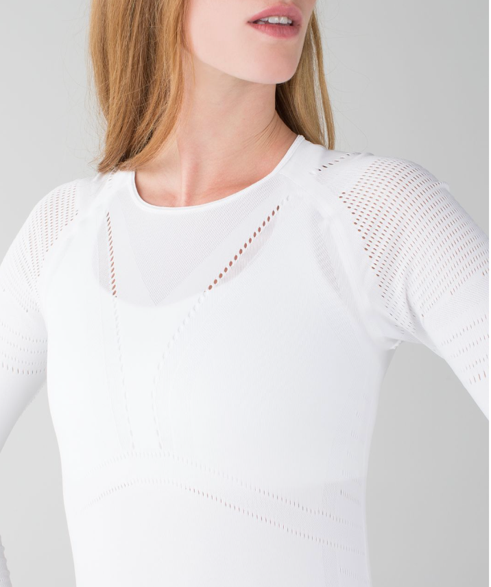 Lululemon Light Speed Long Sleeve White Sz 6