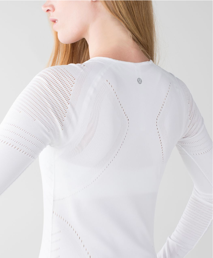 Lululemon Light Speed Long Sleeve White Sz 6