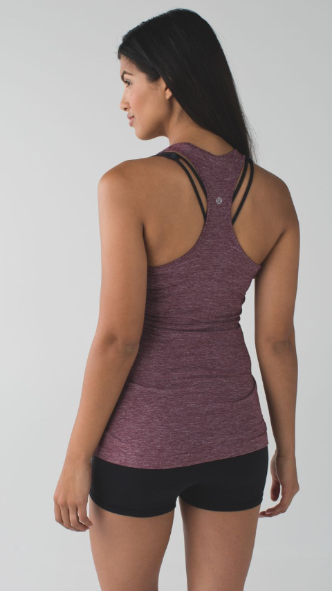 Lululemon Cool Racerback Heathered Bordeaux Drama SZ 8 Brand New