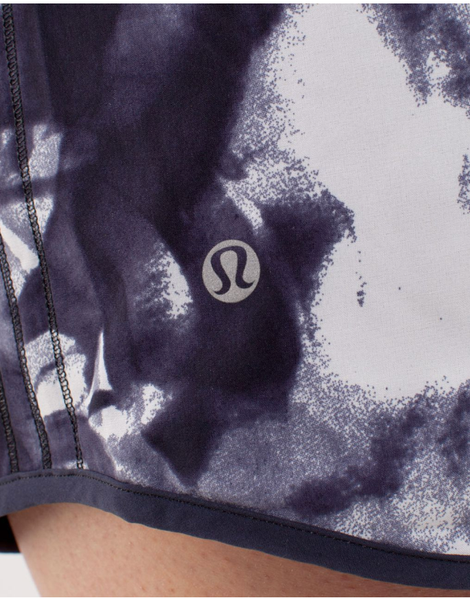 Lululemon Run: Switch Back Short 4" Inseam Ink Blot White Deep Indigo/Deep Indigo Sz 8